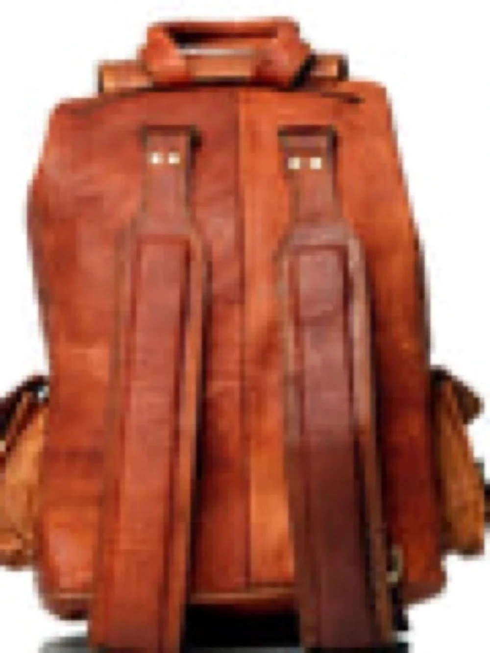 Genuine Hand Tooled Leather Travel Backpack, Natural Tan Western Boho